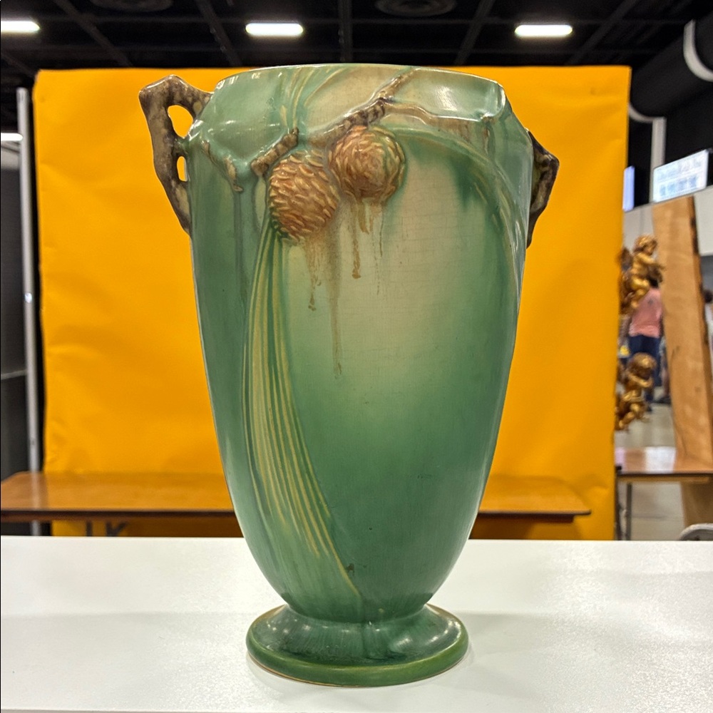 SOLD Roseville Pine Cone Pottery Vase with Pinecone Motif c1935